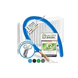 BRUSHYZ Cepillo para radiadores – Cepillo Largo 115 cm de Microfibra – Cepillo de Limpieza para radiadores Mejora el Clima Interior – Cepillo de Limpieza de calefacción – Cepillo para Limpiar