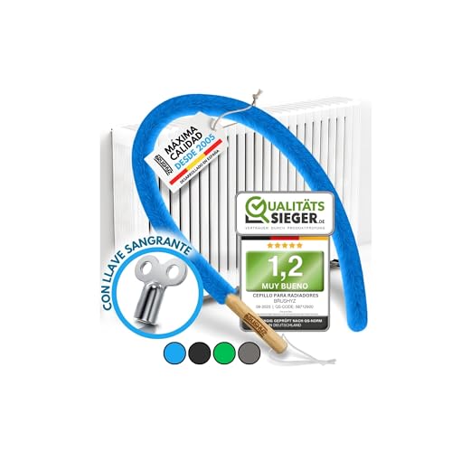 BRUSHYZ Cepillo para radiadores – Cepillo Largo 115 cm de Microfibra – Cepillo de Limpieza para radiadores Mejora el Clima Interior – Cepillo de Limpieza de calefacción – Cepillo para Limpiar