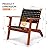 VINGLI Outdoor Armchair, All-Weather Wooden Patio Chair with Waterproof PE Woven Fabric, Adirondack Chair for Garden, Lawn and Poolside (1, Black and Brown)