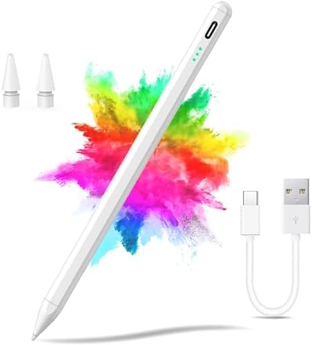 Penna per Tablet, Pennino Touch 2 in 1 per iPhone/Samsung/Lenovo/Android, Compatibile con iPad Pro/Mini/Air/Smartphone, Alta Precisione e Sensibilità, 3 Pack (Blu, Verde, Giallo