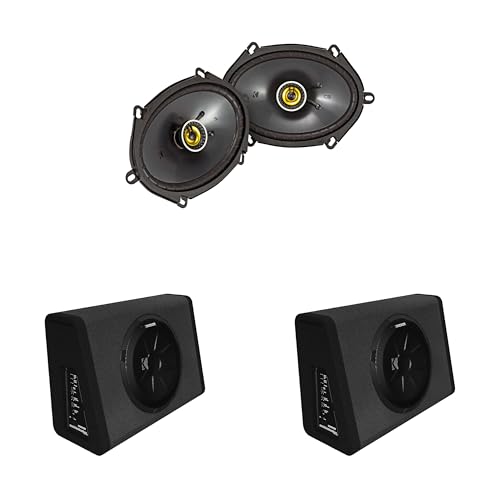 KICKER (2 11PT250 Powered Truck Enclosure & 46CSC684 6x8 Bundle