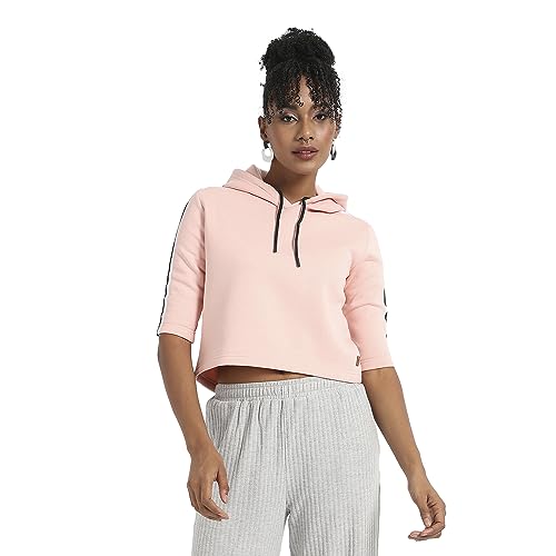 Image of Campus Sutra Women Cotton Hooded Neck Sweatshirt