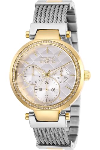 Invicta Women's Angel Quartz Watch with Stainless Steel Strap, Silver, 18 (Model: 28921)