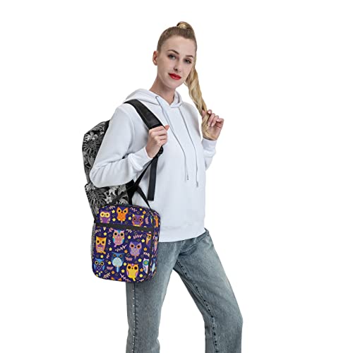 Piuynsb Insulated Lunch Bag,Boys Lunch Box Reusable Work Portable Lunch Tote For Girls Women Men And Adults Cute Owls #TOP6