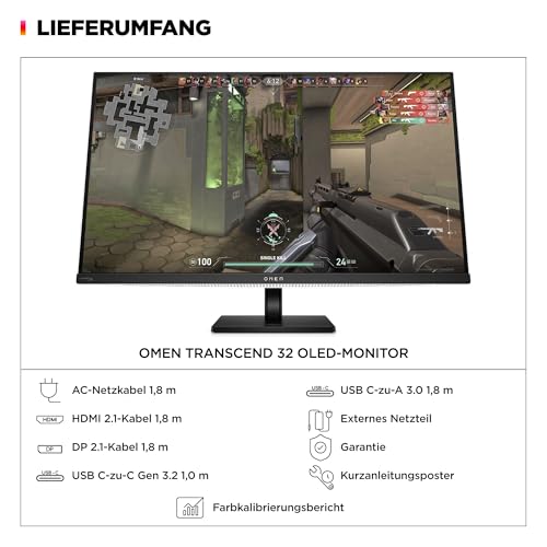 HP Omen Transcend Gaming-Monitor 31.5 Zoll