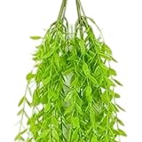 Künstliche Wanddekoration mit Vegetation – Künstliche Weidenblätter, realistisch und flexibel, UV-beständig, künstliche Pflanzen für den Innen- und Außenbereich