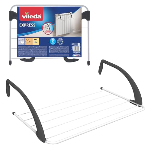 Vileda Express Heizkörpertrockner, 3 m Trockenleinenlänge, schnelles Wäschetrocknen