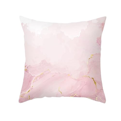 Chenlane Silk Couch Pillow Covers Design Cushion Cover, Pink For Sofa Neutral Sets Exquisite Prints 50x50 cm, 1Pcs