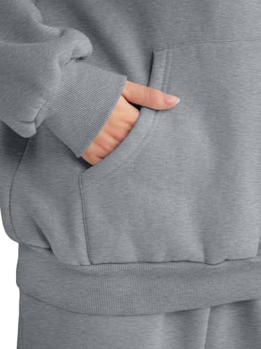 Image of AUTOMET Womens 2 Piece Lounge Sweatsuit Fall Fashion Matching Sweat Sets | Oversized Fall Hoodies & Baggy Jogger Sweatpants Fashion 2026 Outfits