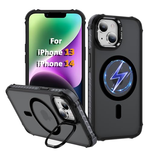 Coque antidérapante iPhone 14 protection antichute MagSafe avec béquille