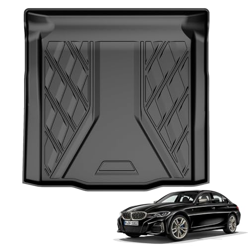 TTX LIGHTING Cargo Mat Fit for 2019-2025 BMW 3 Series Sdean (Trunk Without Spare Tire Compartment) - All Weather TPE Rubber Cargo Liner Trunk Mat for BMW 3 Series 2019 2020 2021 2022 2023 2024 2025