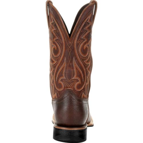 Cowboy Boots for Men Western Country Boots Durable Classic Embroidered Mid-Calf Square Toe Traditional Boots4