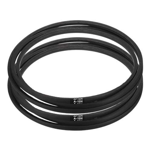 uxcell 2pcs A124 or 4L1260 Classic Wrapped Rubber V-Belt, 124"(3150mm) Inside Circumference, A Profile V Belt