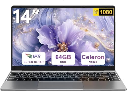 Ordenador portátil Win10 N4020 Up to 2.8Ghz 64GB Admite expansión SSD 1TB 14