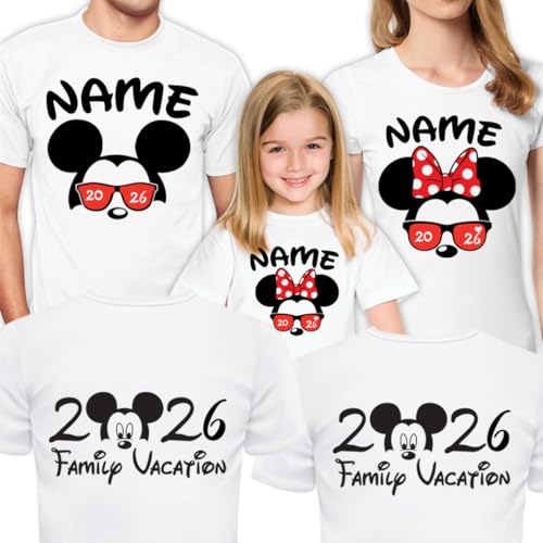 picontshirt Camisolas familiares combinadas - conjunto de 3 4 5 6 - personalizadas com nomes - férias 2025 - presente para famílias, Family Trip 2