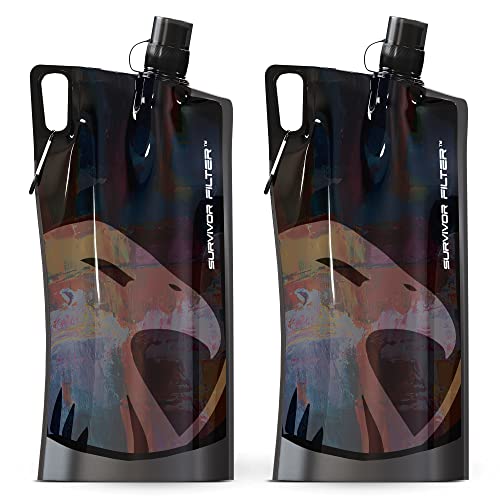 Survivor Filter Collapsible Water Bottles (BPA-Free)
