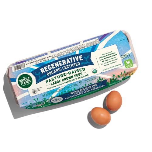 Whole Foods Market Organic Pasture Regen Large Brown Grade A Eggs, 12 Count