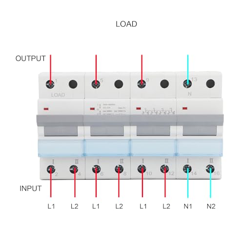Interruptor de transferencia manual doble potencia 400VCA con selector de cambio 63A 5