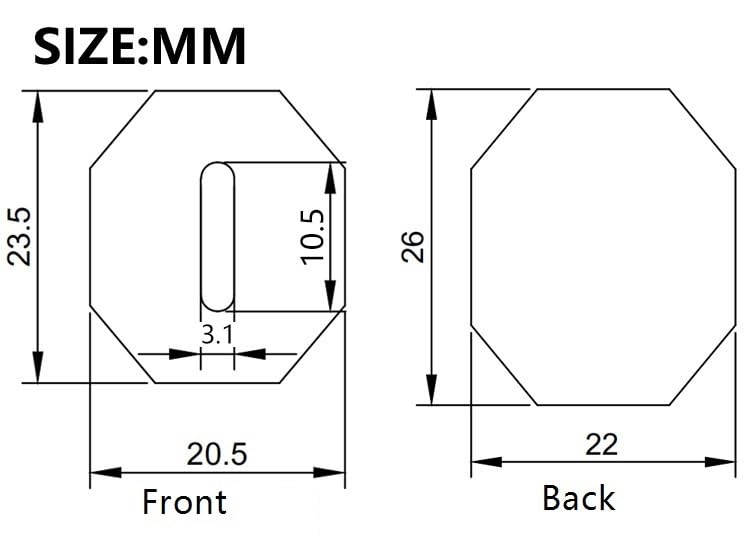 Echeson 1PC Japanese Octagonal Knife Handle, Wooden Knife Grip Blank DIY Replacement Fits for Kitchen Knives