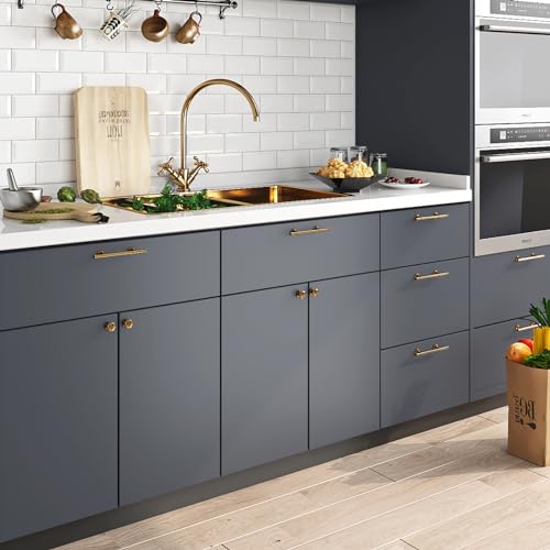 Livelynine Dark Grey Peel and Stick Wallpaper for Bathroom Renter Friendly Cabinet Vinyl Wrap for Kitchen Countertop Covers Waterproof Gray Contact Paper for Cabinets Desk Wallpaper 15.8x78.8 Inch by Livelynine - Used condition - Image 5