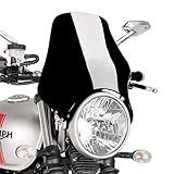 Puig Motorrad Windschild für Nakedbikes und Roadster. Universal-Haltesatz zur Befestigung an allen Rundscheinwerfern mit seitlicher Scheinwerfer-Halterung