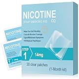Nicotine Patches 14mg, 30 Count – 24-Hour Stop Smoking Aid, Nicotine Replacement Therapy for All Skin Types, Strong Adhesion, 1-Month Supply