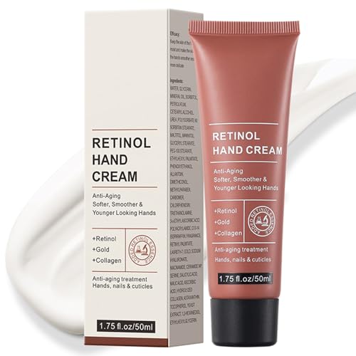 Image of Retinol Hand Cream - Anti Aging Hand Cream,Irming & Moisturising Treatment, Intense Hydration for Dry, Cracked Hands, Visibly Reduces Wrinkles & Restores Elasticity, Care for Skin, Nails & Cuticles