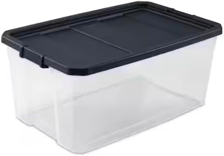 116 qt. Stacker Box with Ink Lid, Storage Container