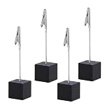 4Pcs Memo Clip Holders Stand with Alligator Clasp Pictures Card Paper Note Clip for Office Home Use
