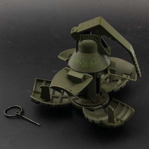 Zhongren CS Hand Grenades Toys Model Toy Spring Powered Impact for Battle Games Tactcial Airsoft Paintball (M26-Green*2PCS) - Thumbnail 6