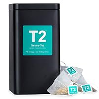T2 Tea Tummy Bags Tin Mint, Liqourice and Fennel Tea For Stomach Relief, 60 Count