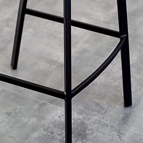 Tabouret de bar 65cm confortable avec repose-pieds ensemble de 2