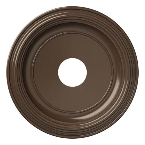 Image of Ekena Millwork 16 inchOD x 3 1 /2 inchID x 1 3 /8 inchP Traditional Thermoformed PVC Ceiling Medallion (Fits Canopies up to 9 1 /2 inch), Metallic Copper