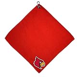 Team Golf NCAA Louisville Cardinals Microfiber Golf Towel, 15x15 (Multicolor)