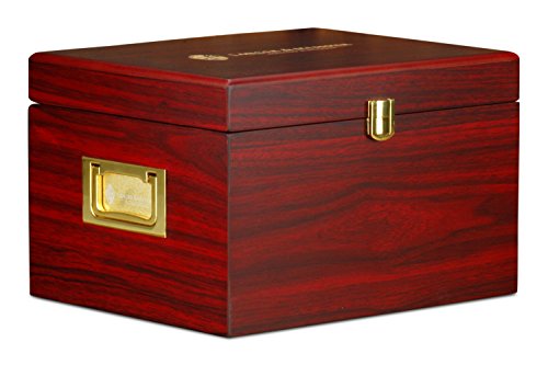 Langer & Messmer Caja de madera Mnchen con compartimientos para artculos de cuidado de zapatos, caoba