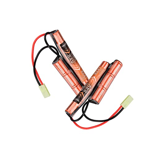 Lancer Tactical Airsoft Battery Nimh 8.4V Compatible With Most Aeg M4 Airsoft- Two Pack #TOP9