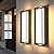 Cylutaes 2Packs LED Outdoor Wall Lights,Dimmable Exterior Wall Sconce 16",3000K / 4000K / 6000K,IP65 Waterproof,Modern Black Outside Light for Porch,Garage,Entrance,Hallway,Patio,Garden,House(2Packs)