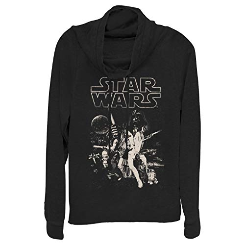 Sweater Star Wars femme au col bénitier tombant et coupe cintrée