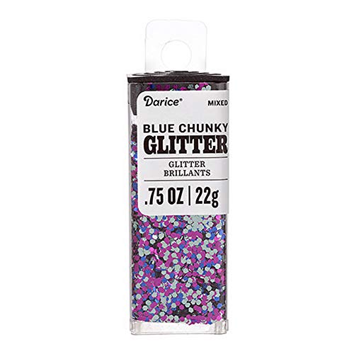 Darice Chunky Glitter: Blue, 0.75 Oz