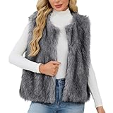 ÉLÉGANT ET CHIC : ce gilet cardigan d'automne pour femme, polyvalent et magnifique, se marie parfaitement avec des t-shirts, des chemisiers, des jeans, des robes à paillettes ou des jupes, ce qui le rend idéal pour les occasions décontractées ou habillées. Le gilet court en polaire est le choix idéal pour les costumes de fête, comme Halloween, Noël ou le Nouvel An.