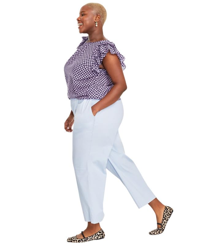 Women's Trendy Plus Size Pull-On Chino Pants (Frozen Blue, 3X)2