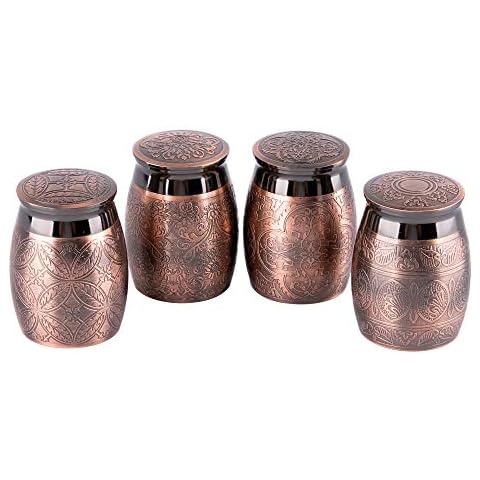 Small Urns for Human Ashes Keepsake,Set of 4 Mini Ashes Holder Memorial Cremation Urns Funeral Urns for Burial Cover