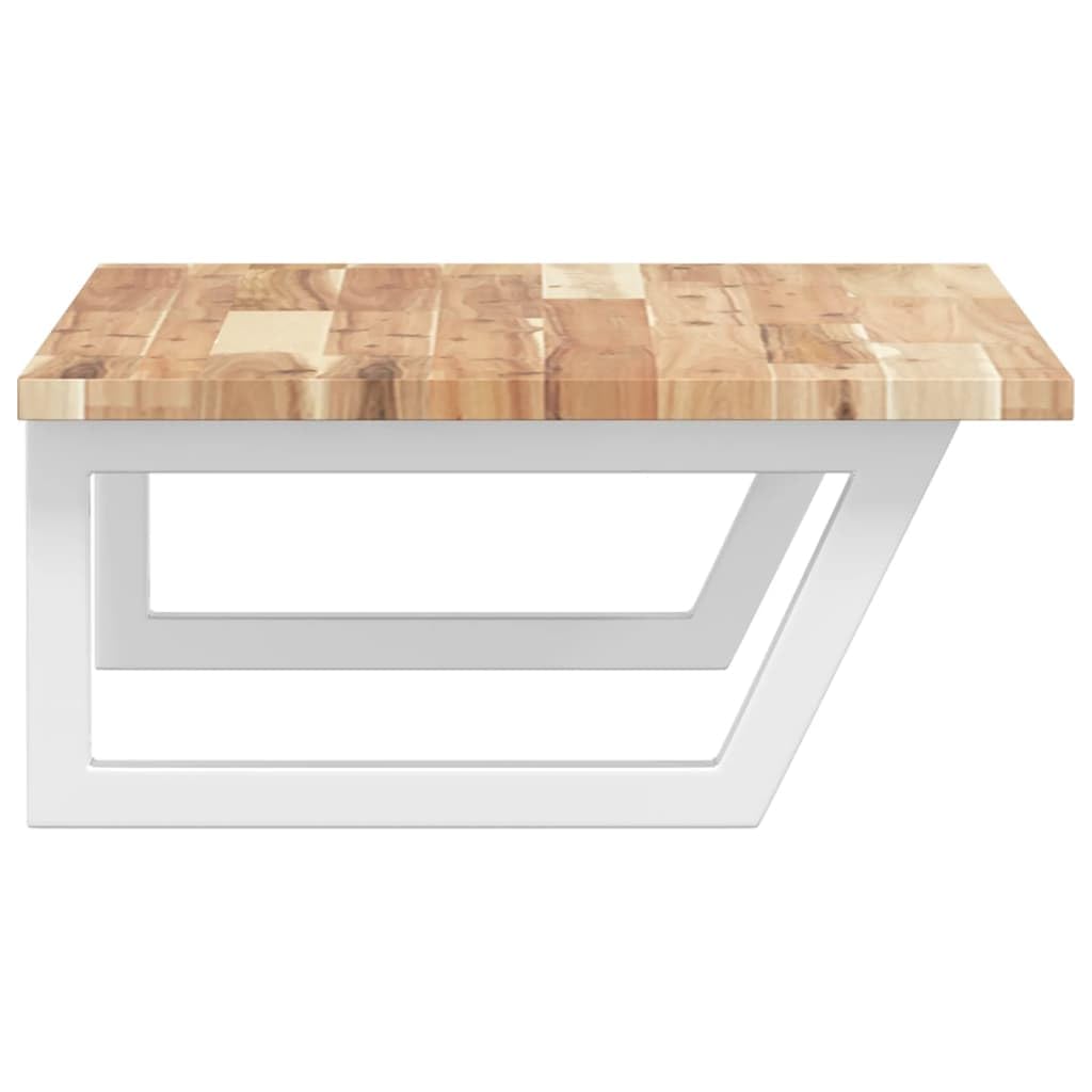 Estantería para lavabo de acero de madera de acacia, 100 x 50 cm, soporte trapezoidal para lavabo, almacenamiento para baño WC con capacidad de carga de 100 kg