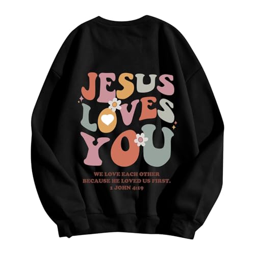 Sweatshirts For Girls Cute Long Sleeve Fall Pullover Shirts Funny Oversized Fleece Drop Shoulder Sweatshirt Baggy Fall4