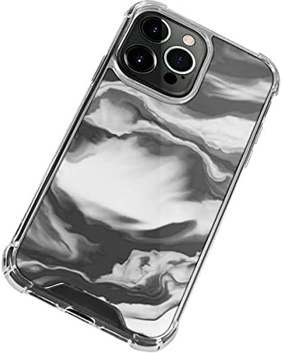 Skinit Clear Phone Case Compatible with iPhone 13 Pro Max - Grey Marble Ink Design