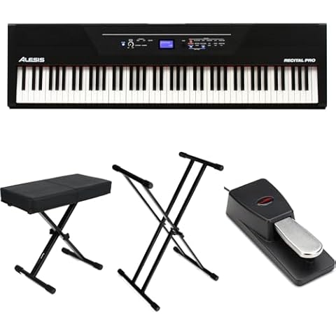 Alesis Recital Pro 88-key Hammer-action Digital Piano Essentials Bundle Cover
