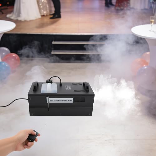 Máquina de humo portátil de 3000 W con control DMX512, panel y mando a distancia, tanque grande de 3 L, diseño fácil de rellenar para bodas, fiestas, discotecas, conciertos y Halloween, enchufe estadounidense, color negro miniatura 5
