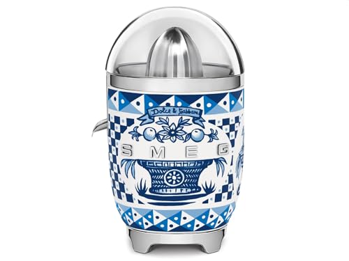 Presse Agrumes Smeg CJF01DGBEU – 70 W, Cône Universel, Anti-Goutte
