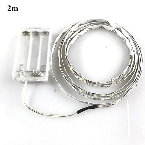 Fita de Led Luz Fixa c/ 120 Leds 2 Metros Branco Quente (Amarela) Ou Frio (Luz Branca) Usa Pilhas 3