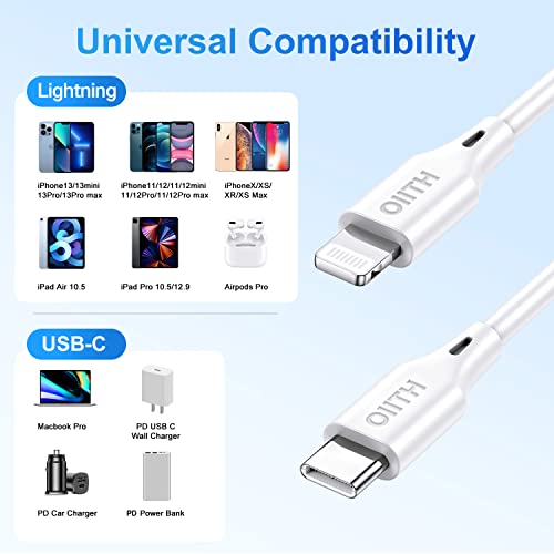 Oiith Usb C To Lightning Cable 6Ft 2 Pack, Mfi-Certified 18W Power Delivery Type C Fast Iphone Charger Cord, Fast Charging For Apple Iphone 14 13 12 11 Pro Max #TOP5